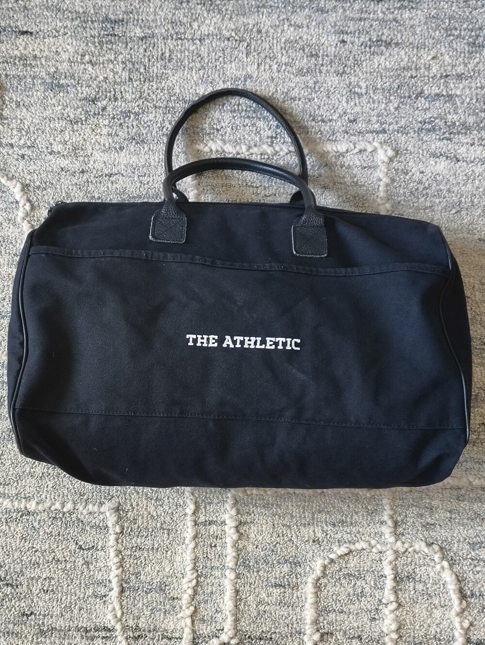 Scarborough & Tweed The Athletic Black Canvas Leather Trim Weekender Duffle Bag